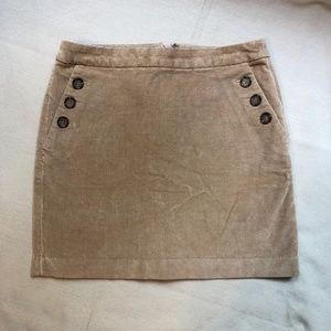 Banana Republic Corduroy Skirt w/ Button Detail